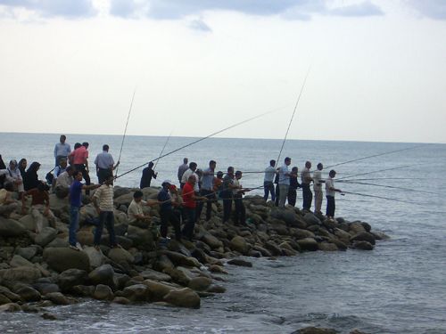 Ramsar Angeln am kaspischen Meer